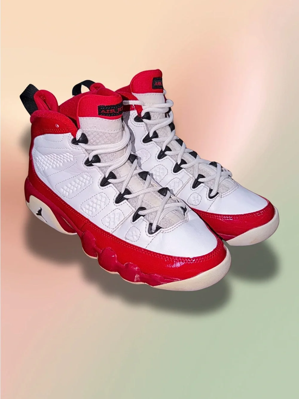 Air Jordan 9 Retro GS Gym Red White Black 2019 Sneakers 302359-160 Size 5Y